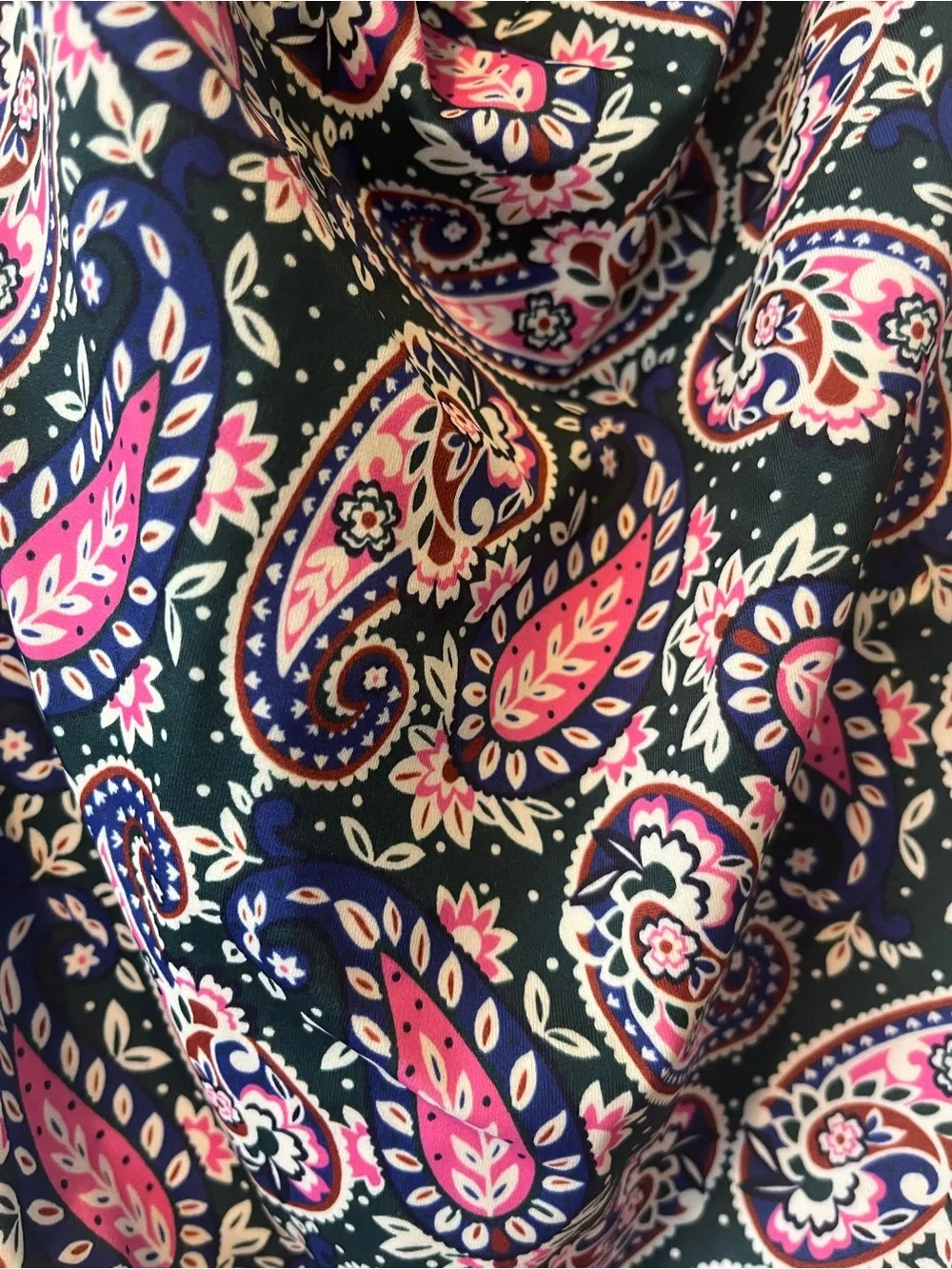 Boden Valencia One Piece Swimsuit. Green, blue, pink paisley. Size 6 - Picture 9 of 12